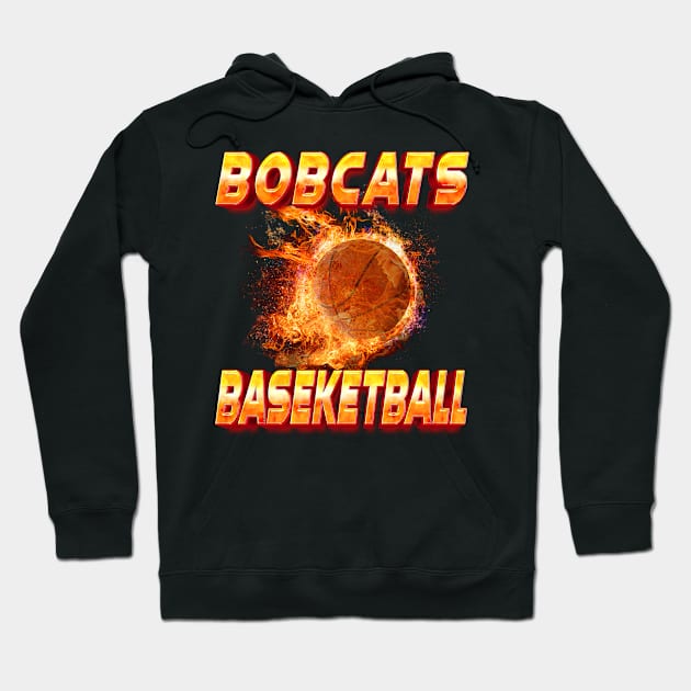 Vintage Basketball Colorful Bobcats Beautiful Name Teams Hoodie by Irwin Bradtke